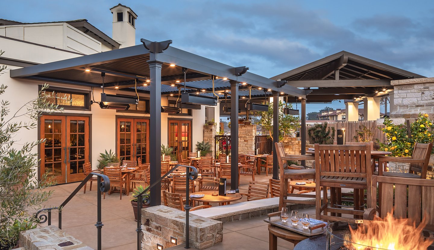 The patio at the inn at the cove, Casa Munras Garden Hotel & Spa, Monterey, California