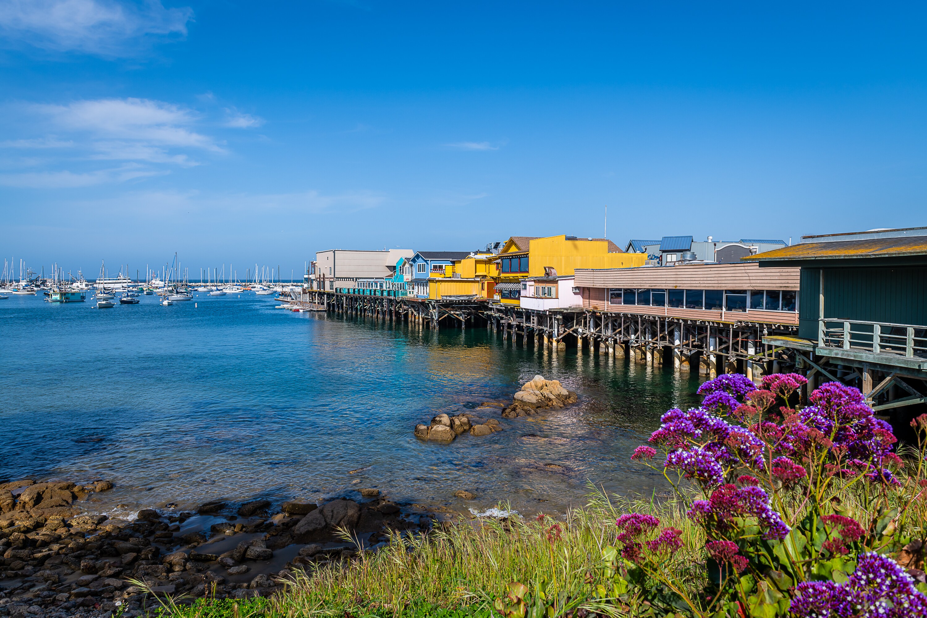 A blue sky with clouds, Monterey, California