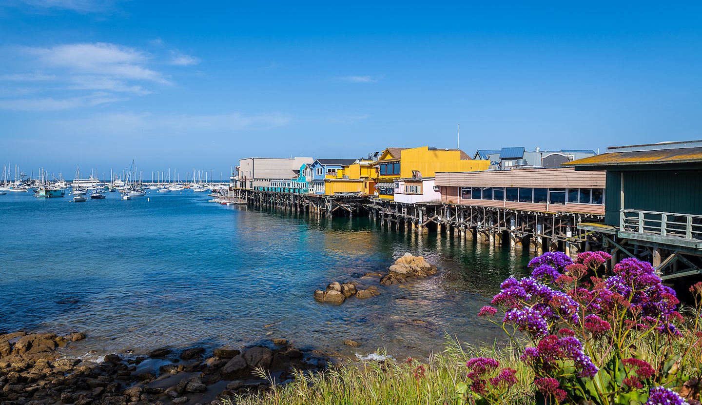 A blue sky with clouds, Monterey, California