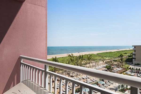 Expansive coastal view at Holiday Inn Oceanfront, Ocean City
