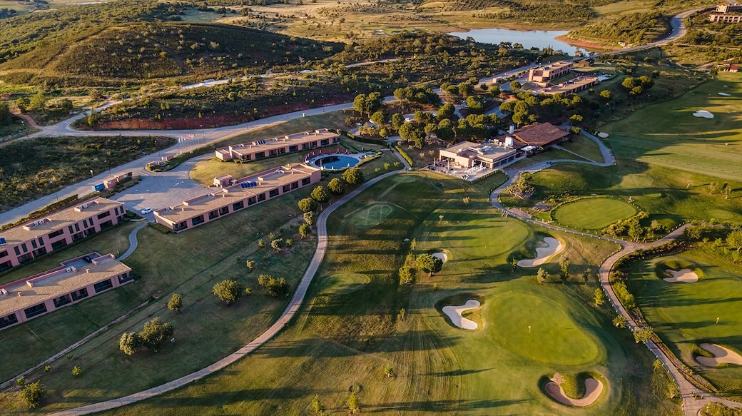 An Aerial View of a Morgado Golf Course and a Resort at NAU Hotels & Resorts, Portugal