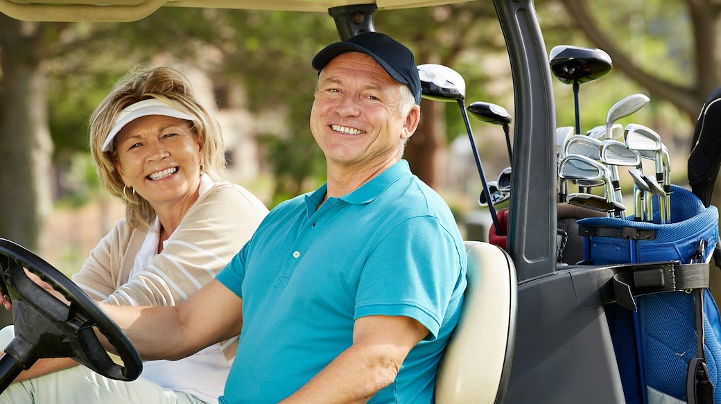 A Golf Cart of Morgado Golf Course at NAU Hotels & Resorts, Portugal
