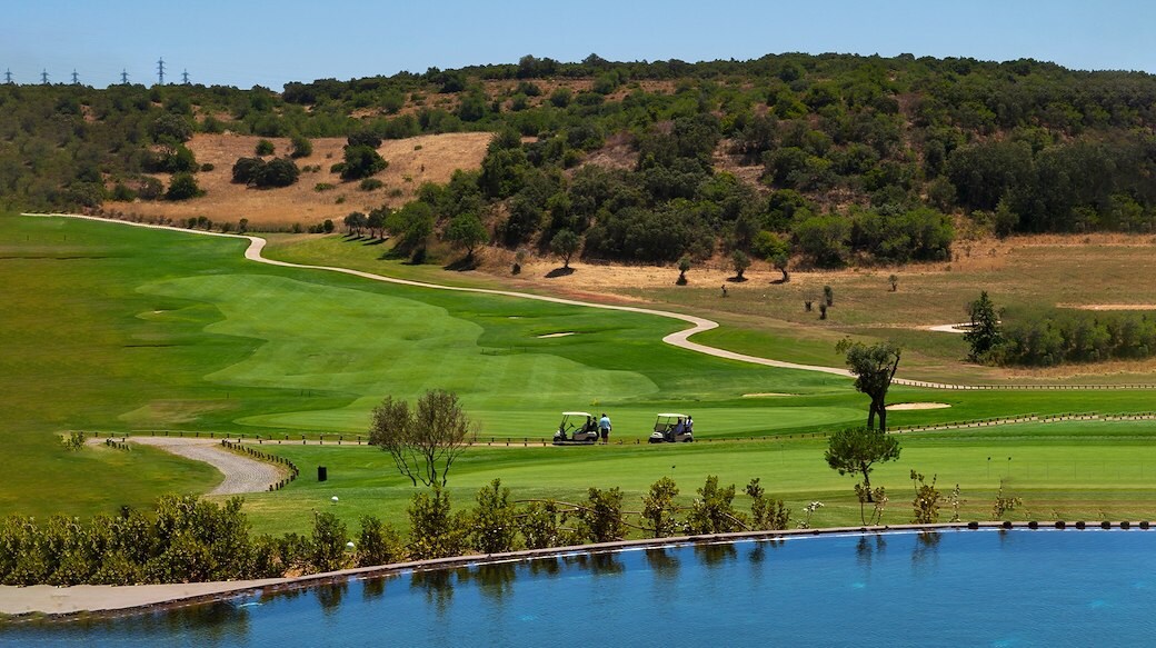 Stunning view of Golf Course surrounded with tress at Nau Morgado Golf Country Club