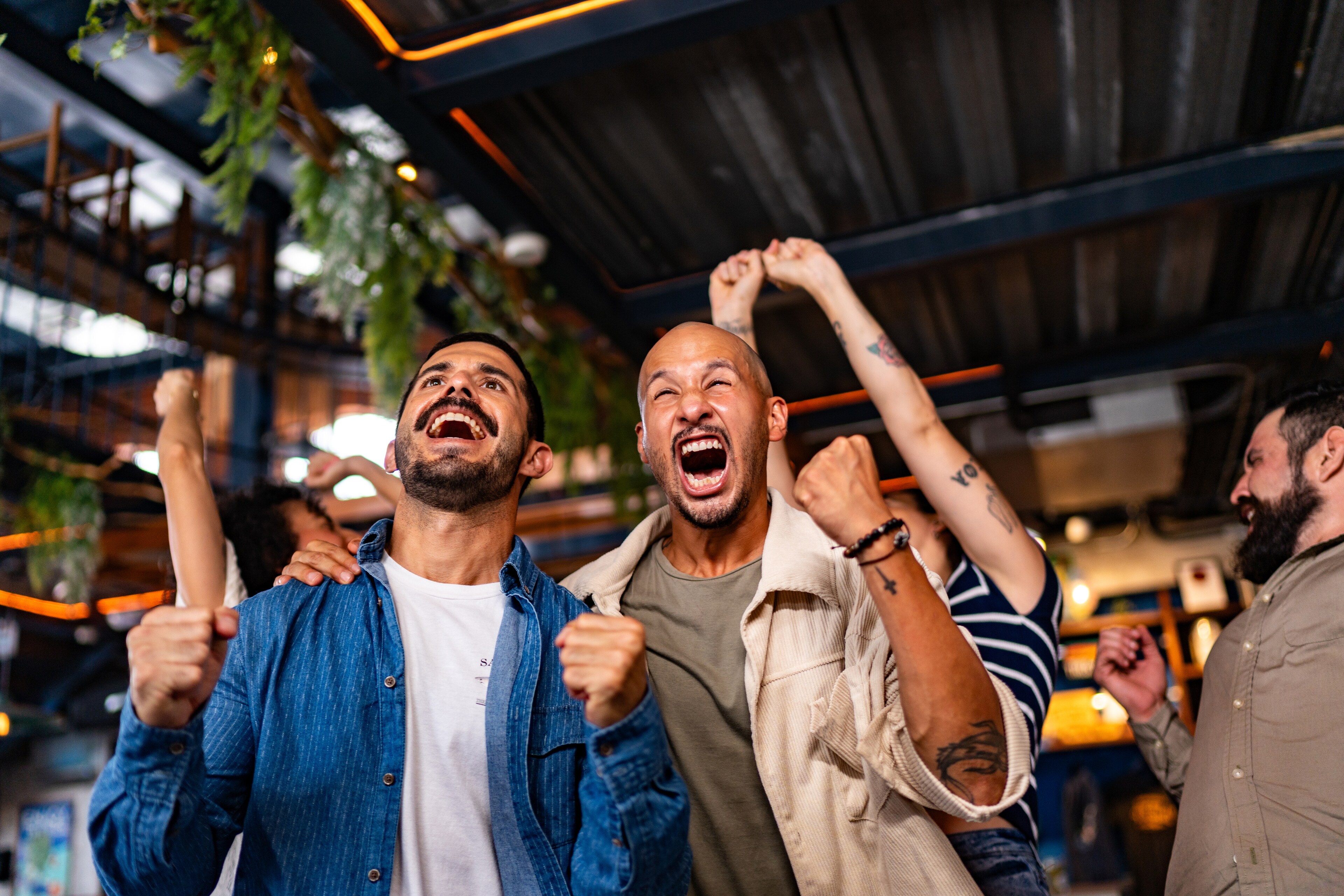 A group of people celebrating