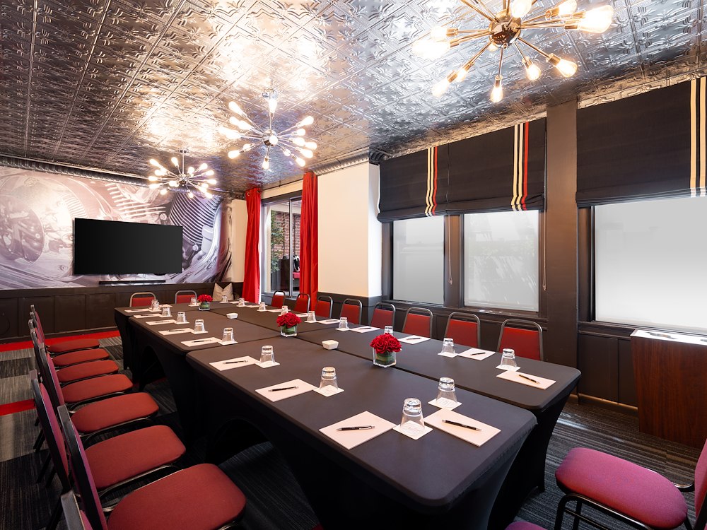 The meeting room with features modern decor and seating in Hotel Triton Union Square San Francisco