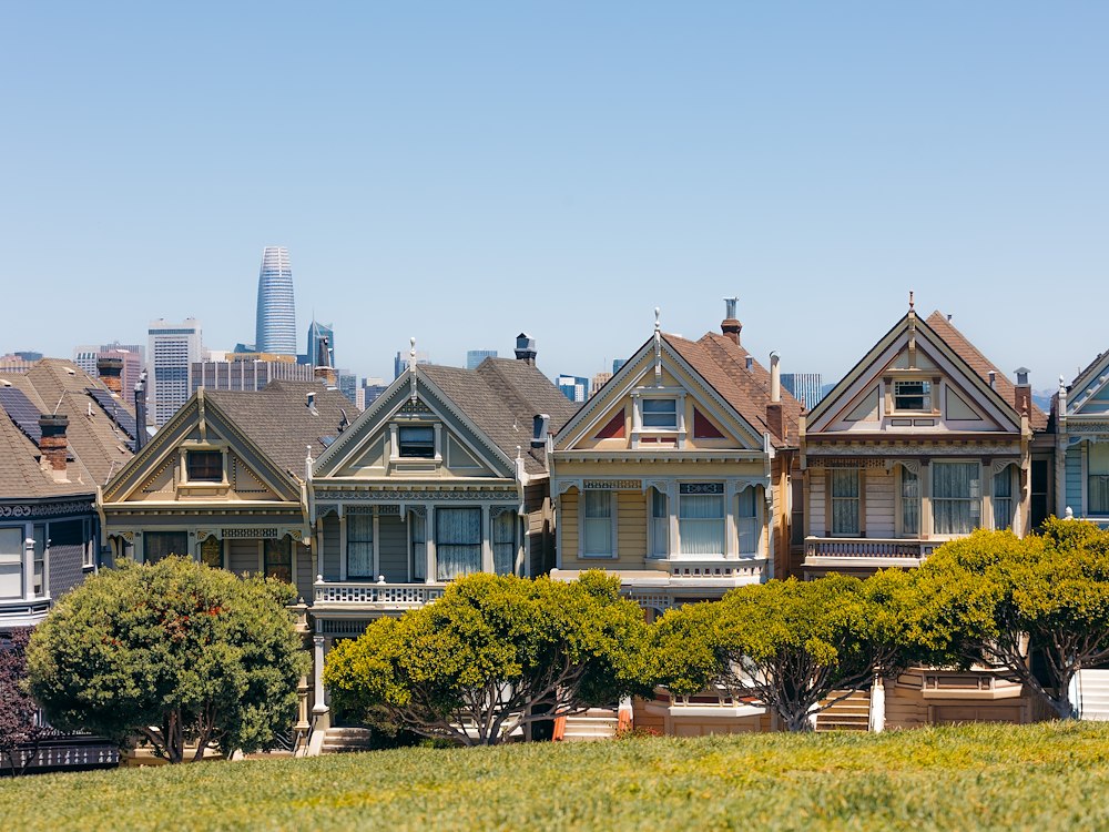 The Painted Ladies Victorian homes in San Francisco