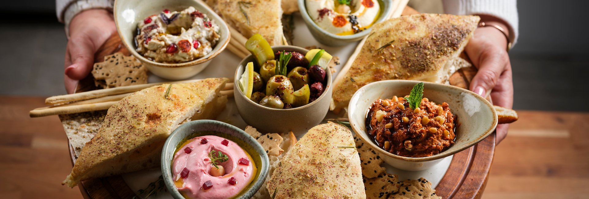 Mediterranean Food at Ayla at Intercontinental Houston, Houston, Texas