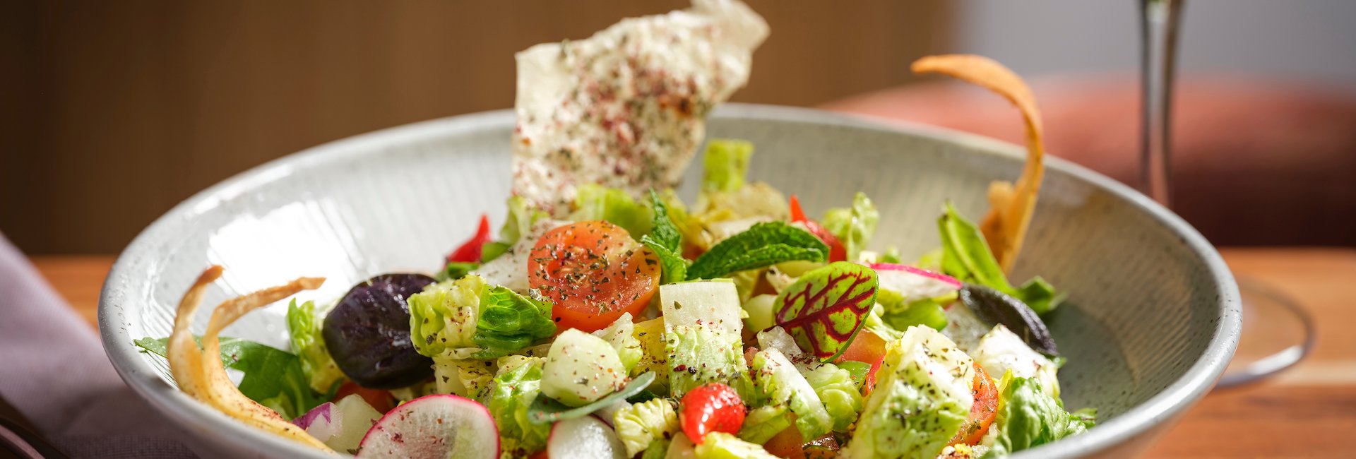Salad at Ayla Restaurant, Intercontinental Houston