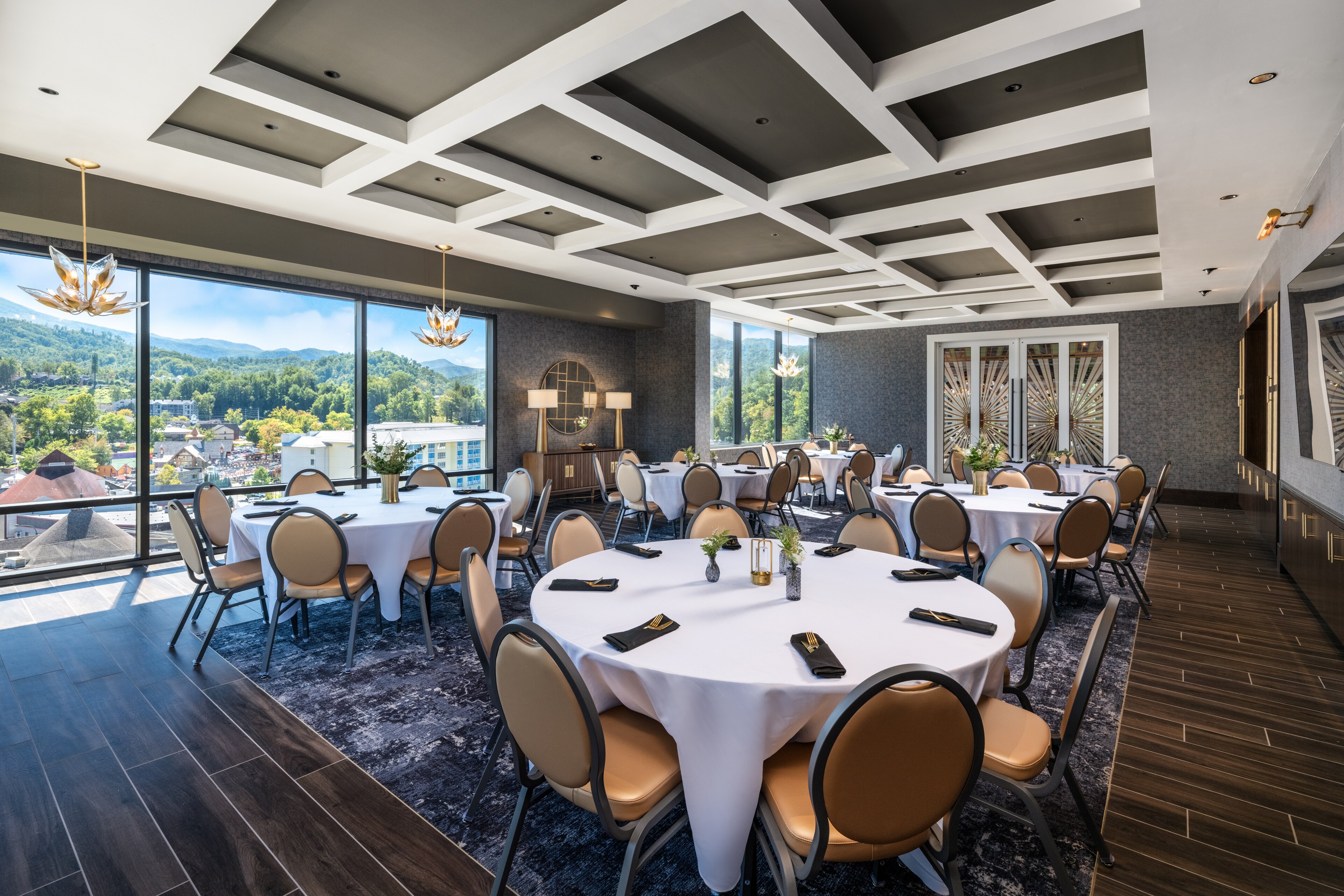 Banquet room at Hotel Indigo Gatlinburg