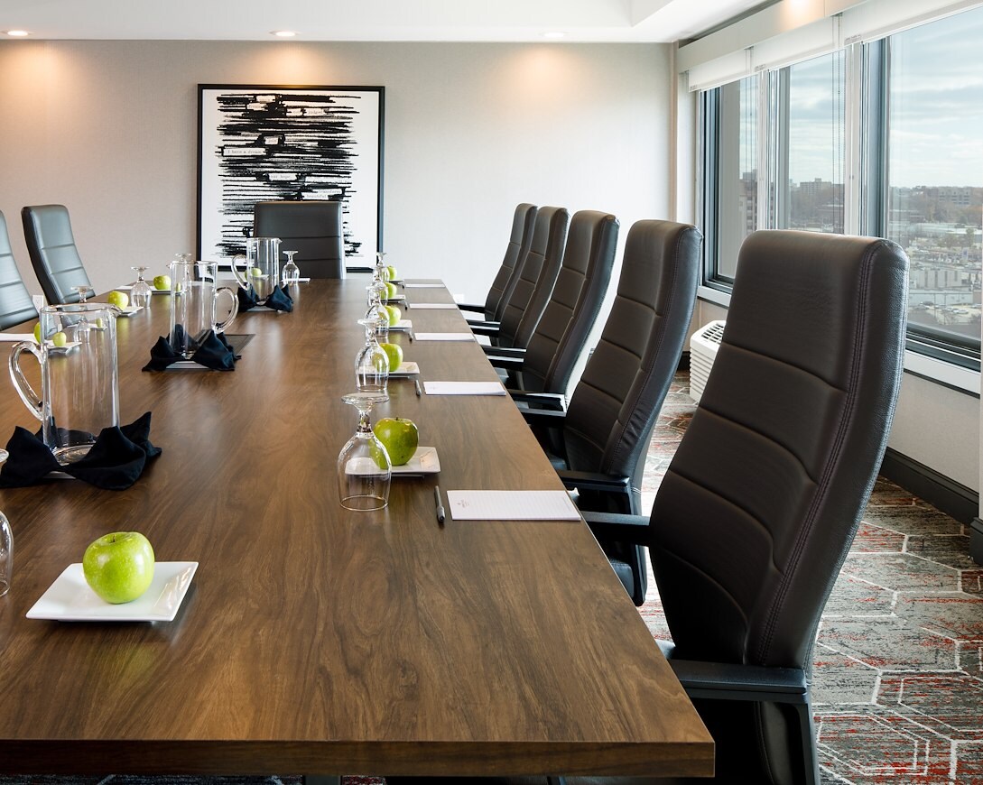 Board room with executive chairs