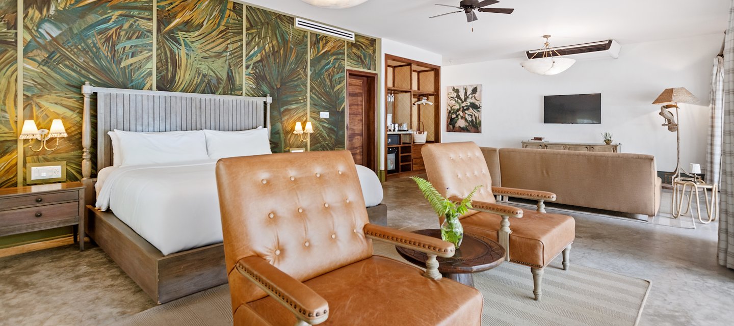 Relax in our dreamy Beachfront Suites with stylish décor and luxurious touches