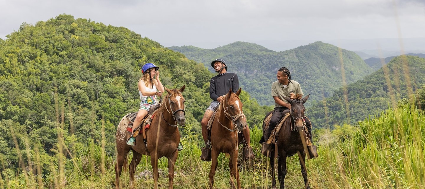 Horseback riding slows the landscape down