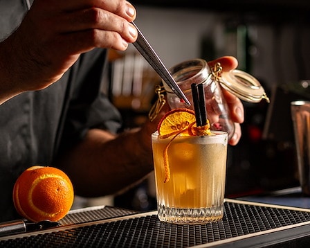  Person making cocktail 