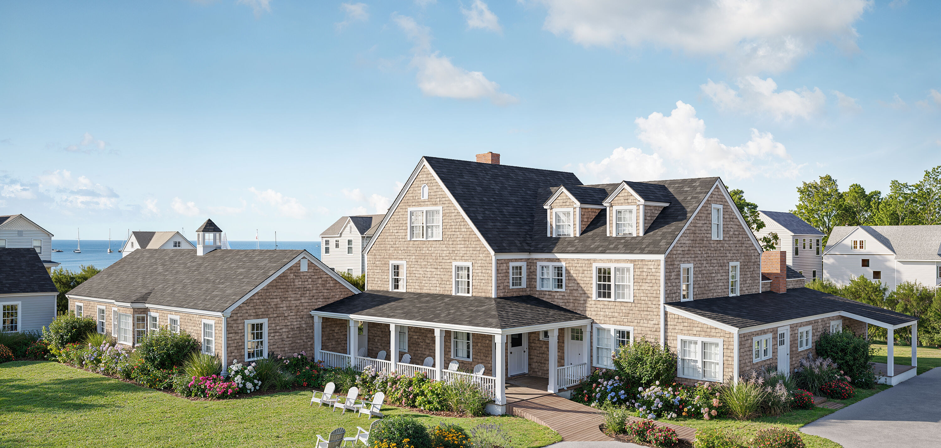 Exterior view of Shore Haven, Falmouth, MA