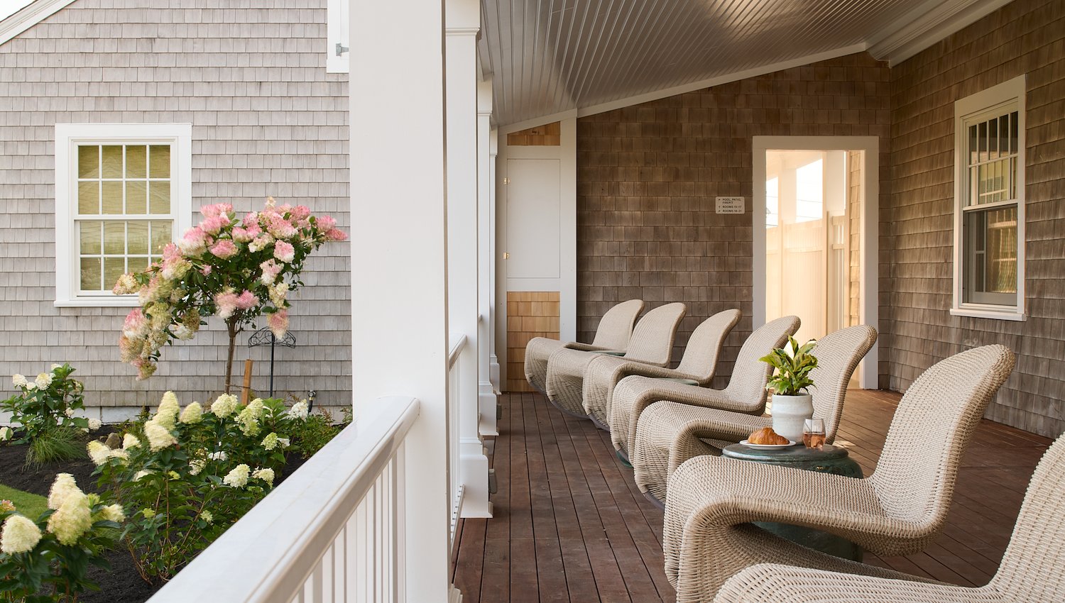 Cozy lounge and dining area at Shore Haven, Falmouth, MA