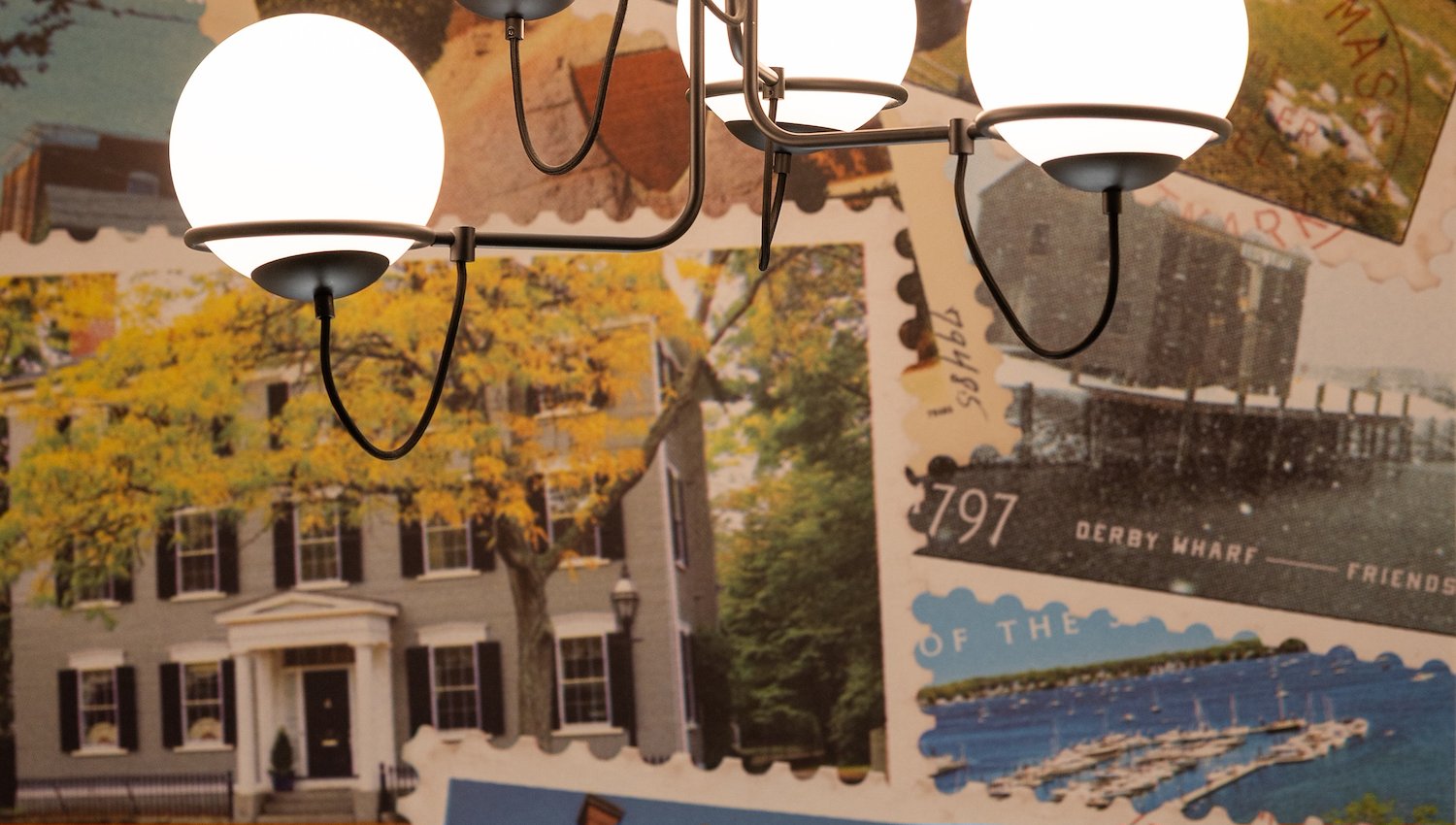 The Courier Hotel Collage Wallpaper