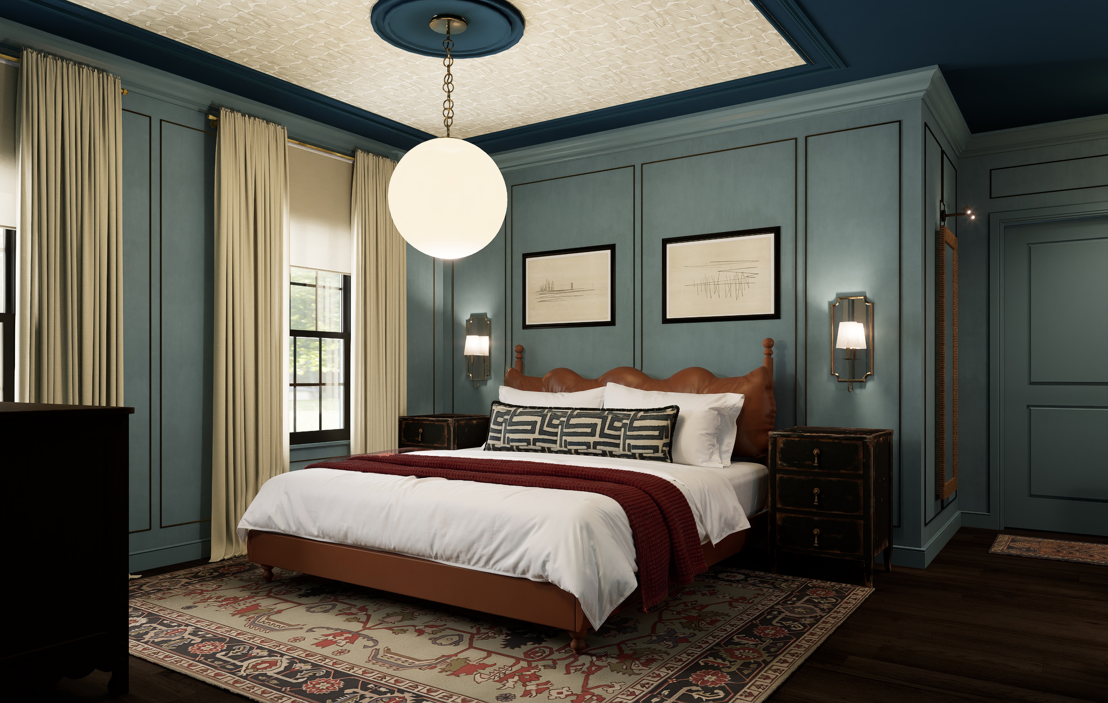 King bedroom at The Drew Hotel