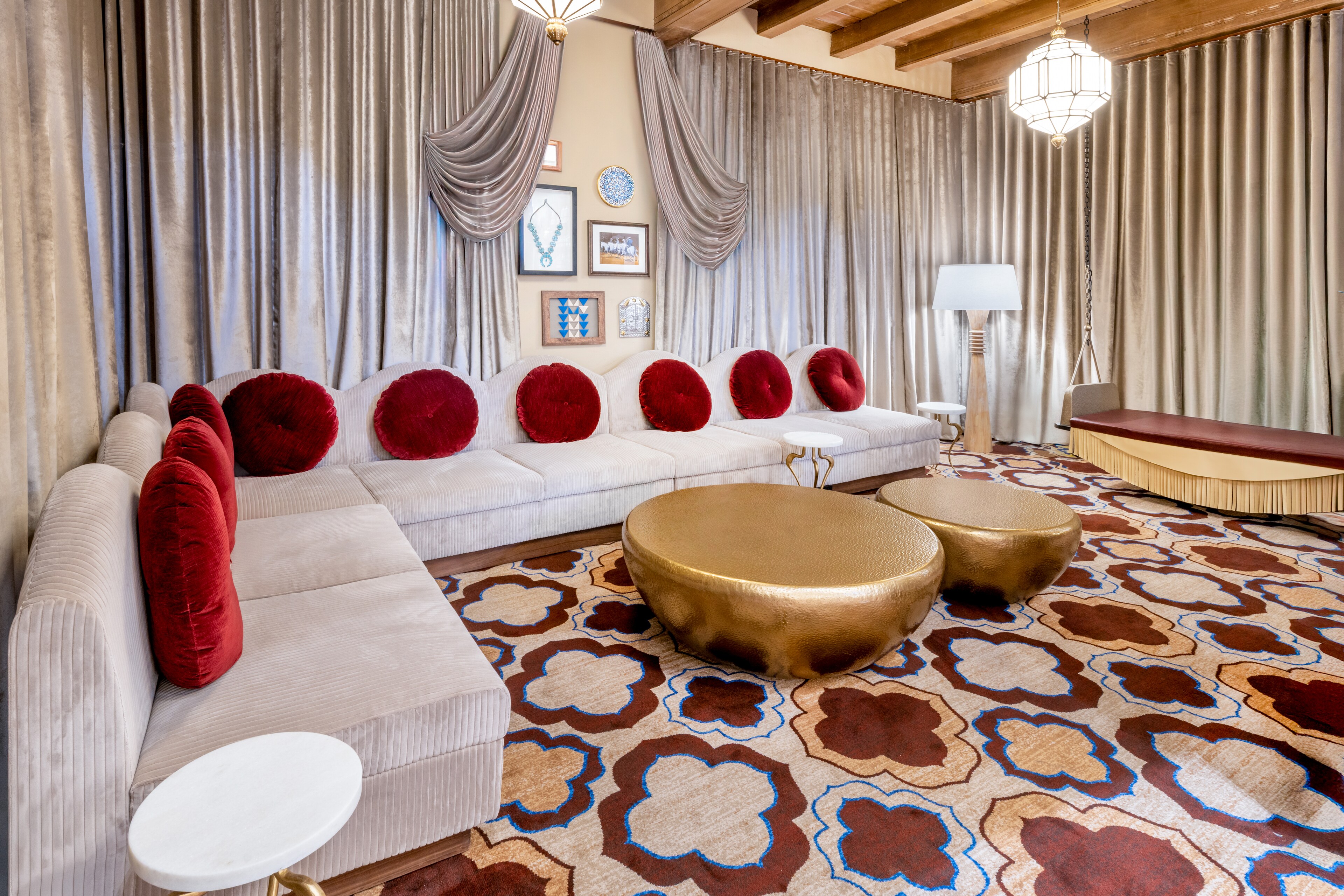 Casbahs Seating at Hotel Andaluz, Albuquerque, New Mexico