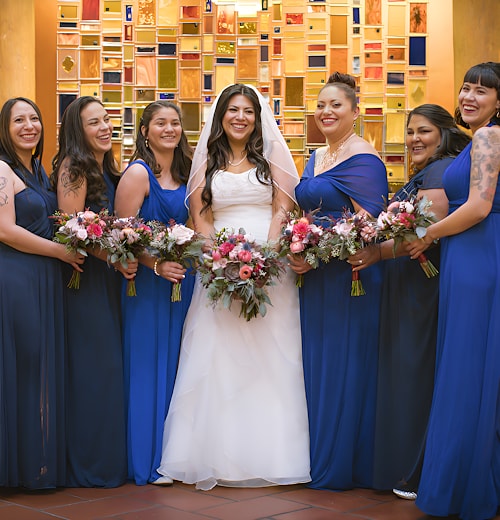 bridesmaid dresses in albuquerque Maria High Neck Embroidered Bridesmaids Dress