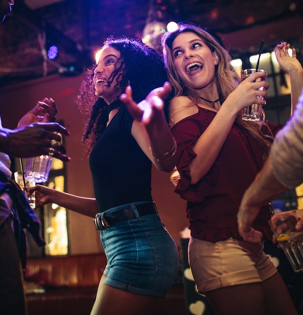 Friends Dancing at Restaurant and Bar of New Hampshire