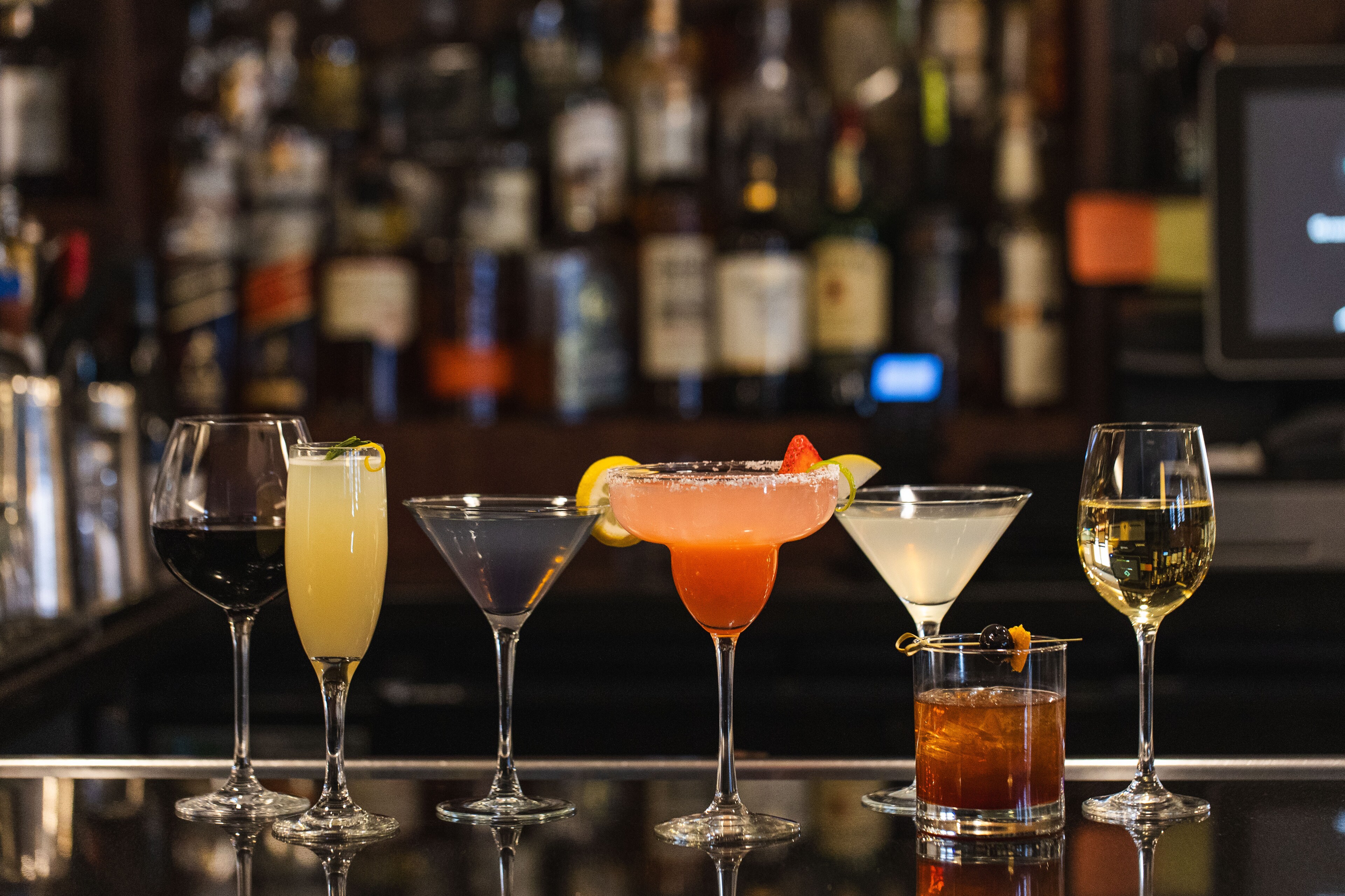 Colorful cocktails are served at The Centennial Hotel in Concord, New Hampshire.
