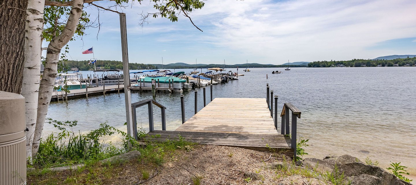 The scenic dock at The Wolfeboro Inn offers beautiful lake views.