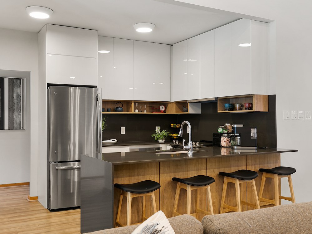 The Community Building also includes a kitchen for convenient food preparation and setup.