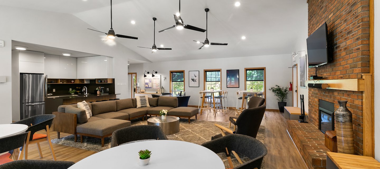The community building at California Apartments in Absecon, New Jersey