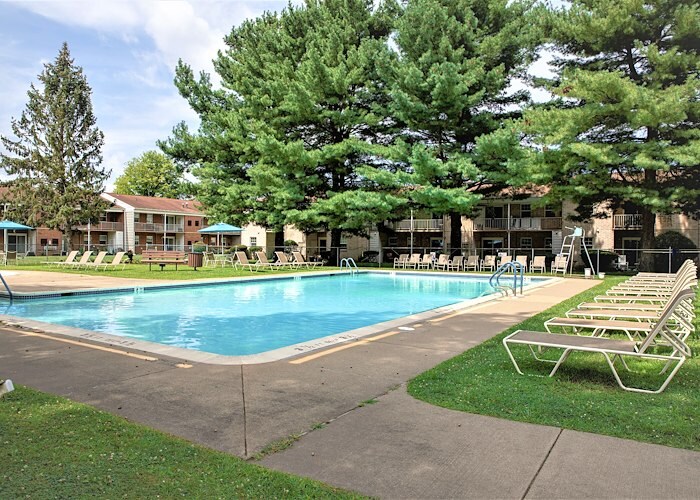 The pool at Gateway Apartments in Edwardsville, Pennsylvania