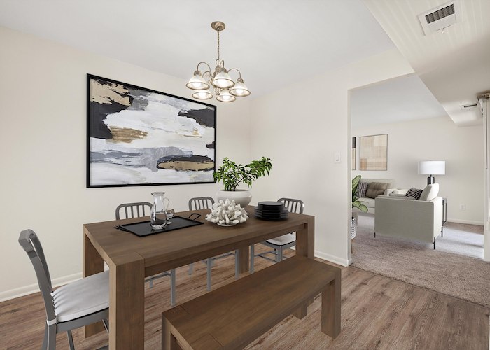 A dining room with a table and chairs, Grampian Hills Apartments, Williamsport, Pennsylvania