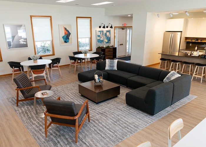 The community building and kitchen area at the new apartment complex, Manor House Apartments, Lancaster, Pennsylvania