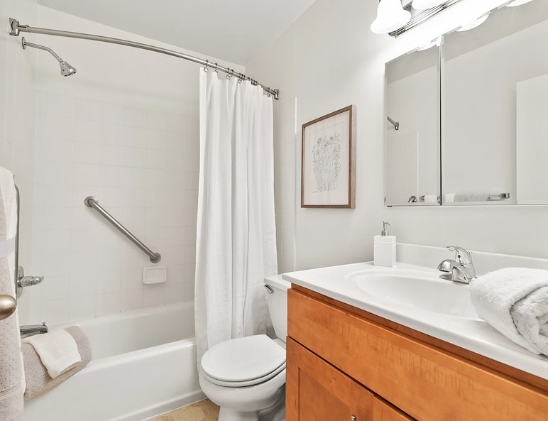 Contemporary bathroom at Powder Mill Apartments in York, PA