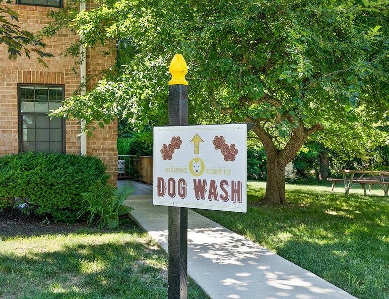 Dog wash station at Powder Mill Apartments in York, PA