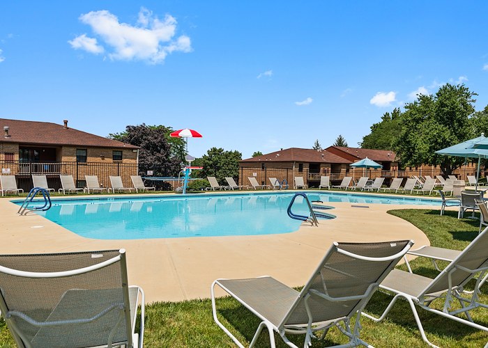 The pool at Powder Mill Apartments, York, Pennsylvania
