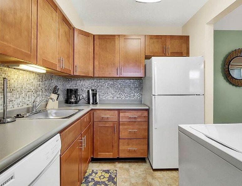 Furnished kitchen at Powder Mill Apartments in York, PA