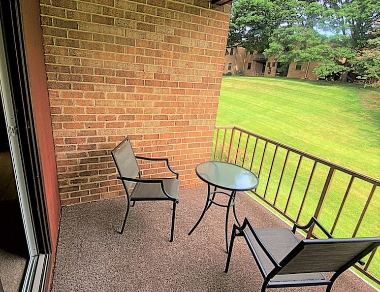 Private balcony at Powder Mill Apartments in York, PA