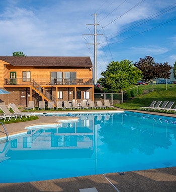 Relax by the pool at Roxalana Hills Apartments in Dunbar, WV.