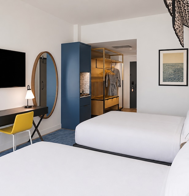 Guest room with two beds at Canopy by Hilton Boston Downtown, MA. - 4