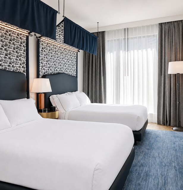Guest room with two beds at Canopy by Hilton Boston Downtown, MA. - 1