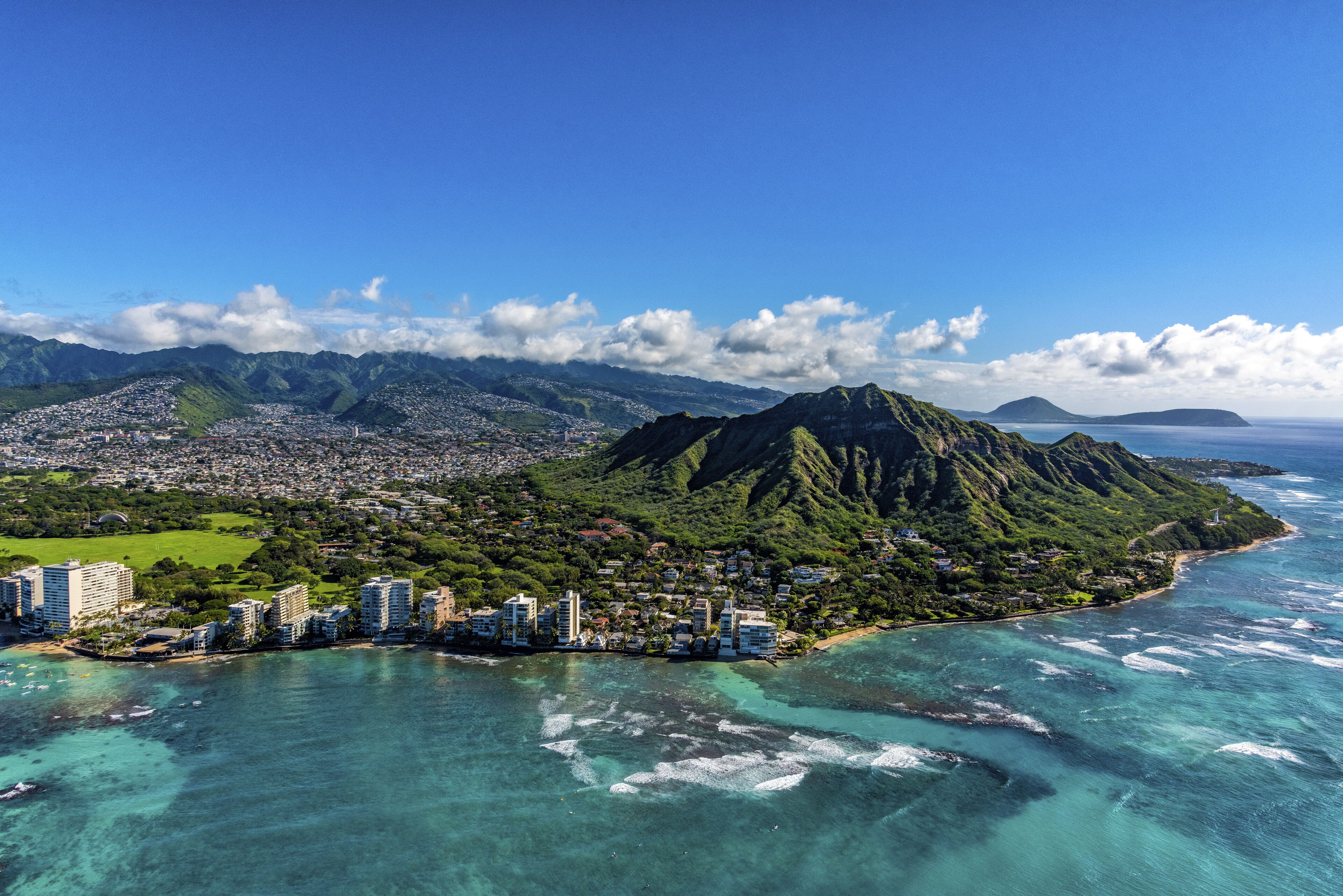 Aerial view of city Honolulu, Hawaii