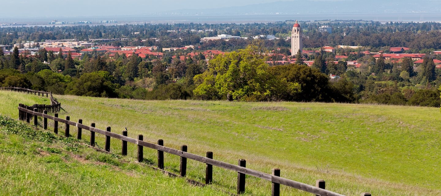 Scenic view of Palo Alto, California, from Creekside Inn's surroundings.