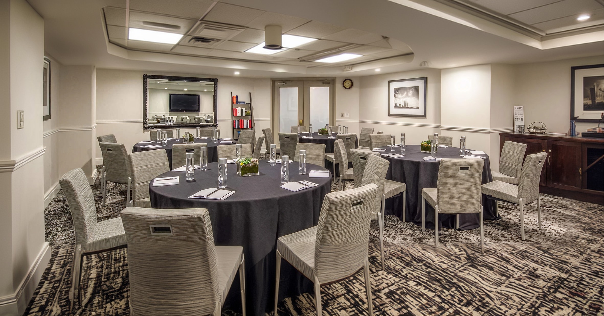 Elegant meeting room at King George Hotel in San Francisco, California.