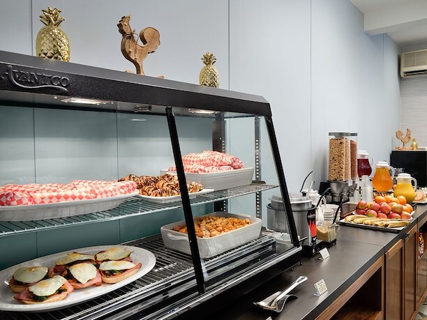 breakfast buffet at hotel abrego