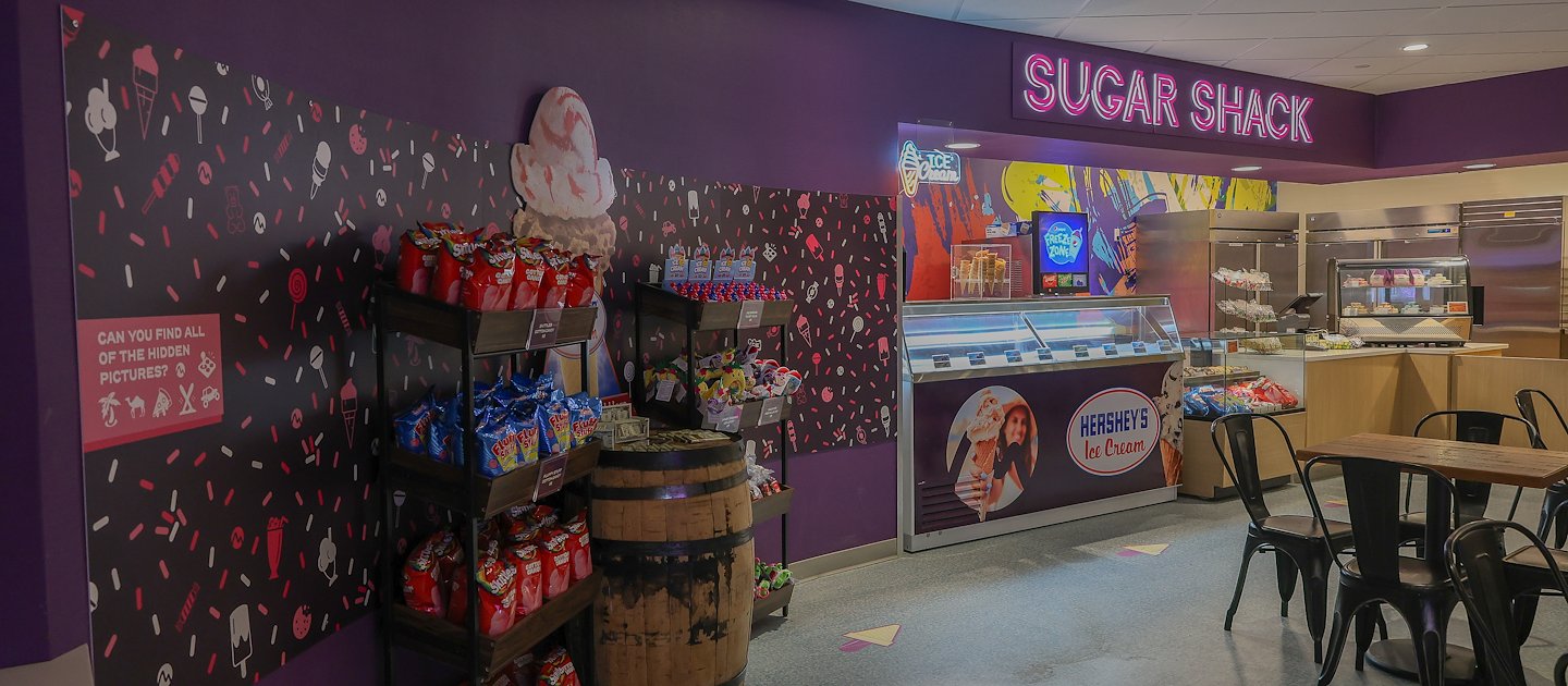 Hershey’s ice cream treats at Sugar Shack, Camelback Resort, Tannersville