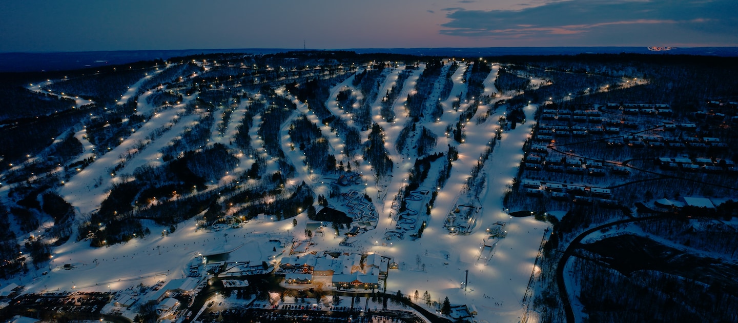 Camelback Lodge under blue sky at Camelback Resort