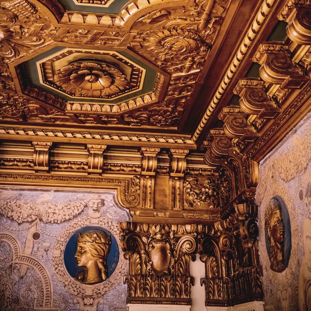 Gilded architecture at HOTEL DU PONT in Wilmington, Delaware