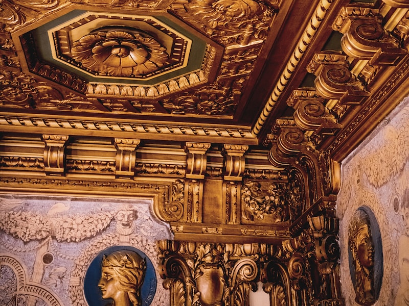 Gilded architecture at HOTEL DU PONT in Wilmington, Delaware