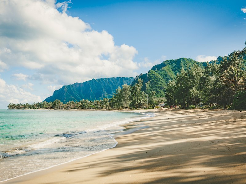 Empy beach on Oahu, Hawaii