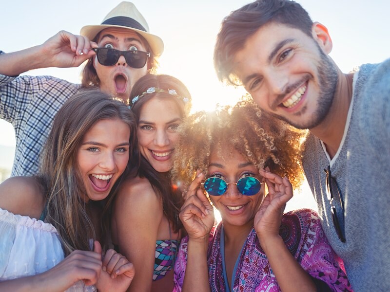A group of people posing for a photo
