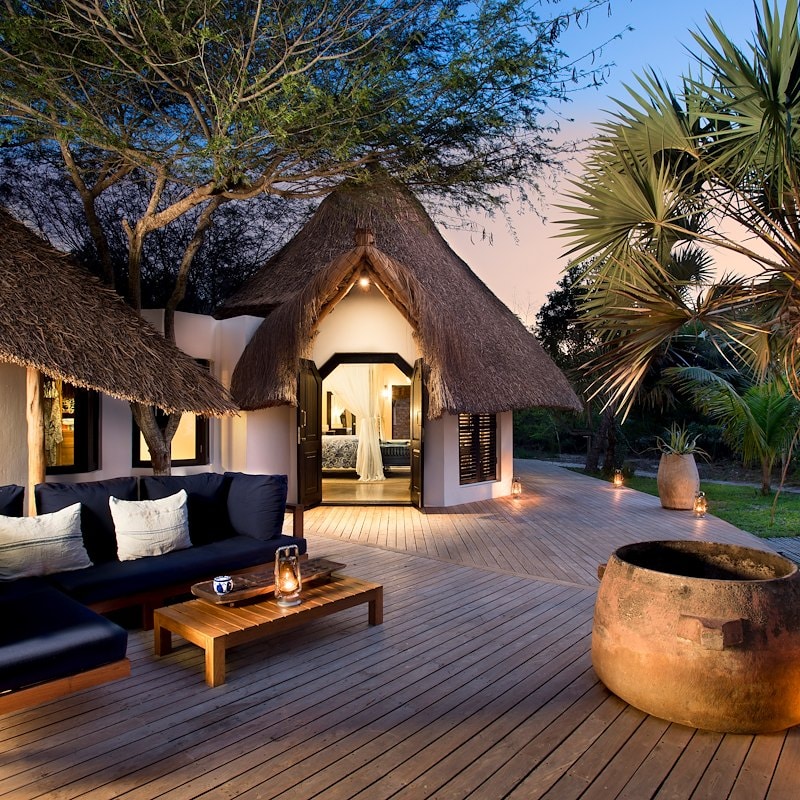 The private outside lounge of the Casa Familia